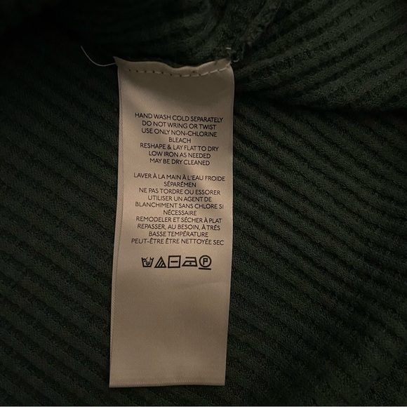 Free People We The Free Raglan Waffle Knit Colorblock Henley Large - Picture 8 of 10